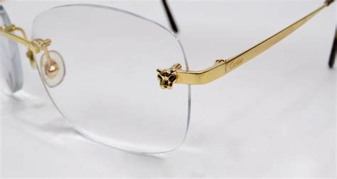 cartier eyeglass panthere|cartier rimless glasses for sale.